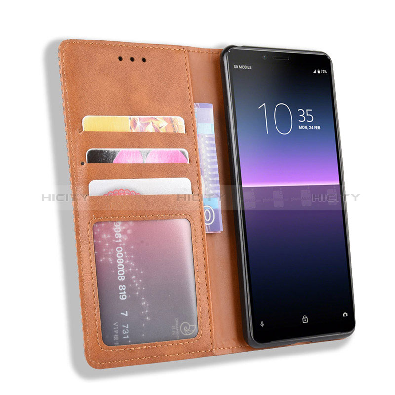 Funda de Cuero Cartera con Soporte Carcasa BY4 para Sony Xperia 10 II