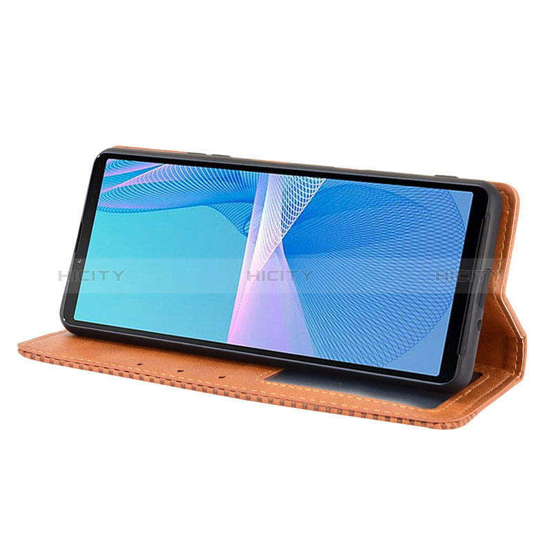 Funda de Cuero Cartera con Soporte Carcasa BY4 para Sony Xperia 10 III SO-52B