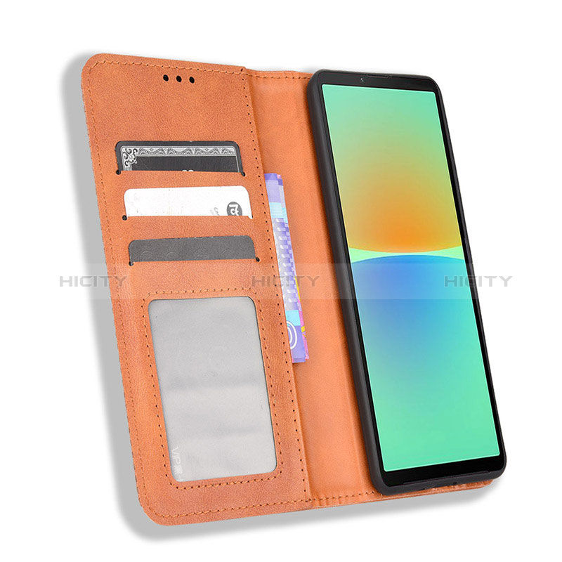 Funda de Cuero Cartera con Soporte Carcasa BY4 para Sony Xperia 10 IV