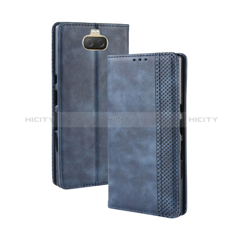 Funda de Cuero Cartera con Soporte Carcasa BY4 para Sony Xperia 10 Plus Azul