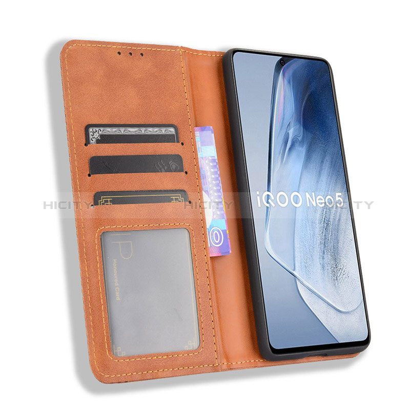 Funda de Cuero Cartera con Soporte Carcasa BY4 para Vivo iQOO 7 India 5G