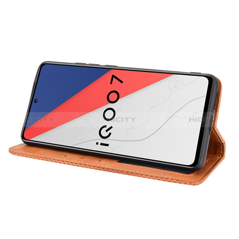 Funda de Cuero Cartera con Soporte Carcasa BY4 para Vivo iQOO 7 Legend 5G