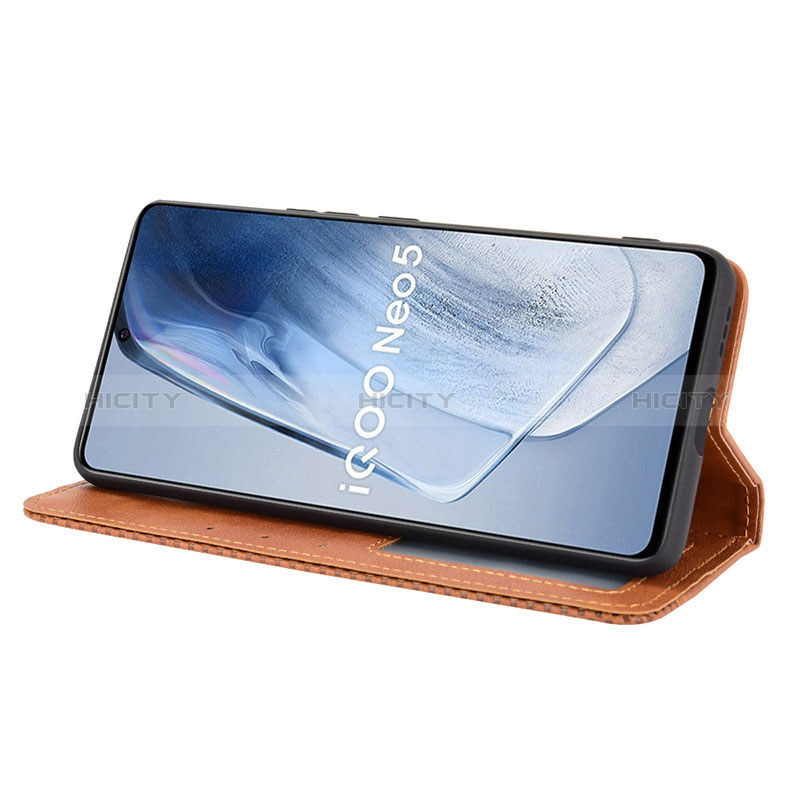 Funda de Cuero Cartera con Soporte Carcasa BY4 para Vivo iQOO Neo5 5G