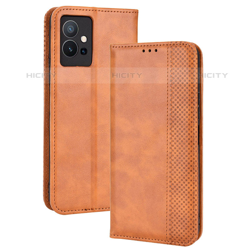 Funda de Cuero Cartera con Soporte Carcasa BY4 para Vivo T1 5G India