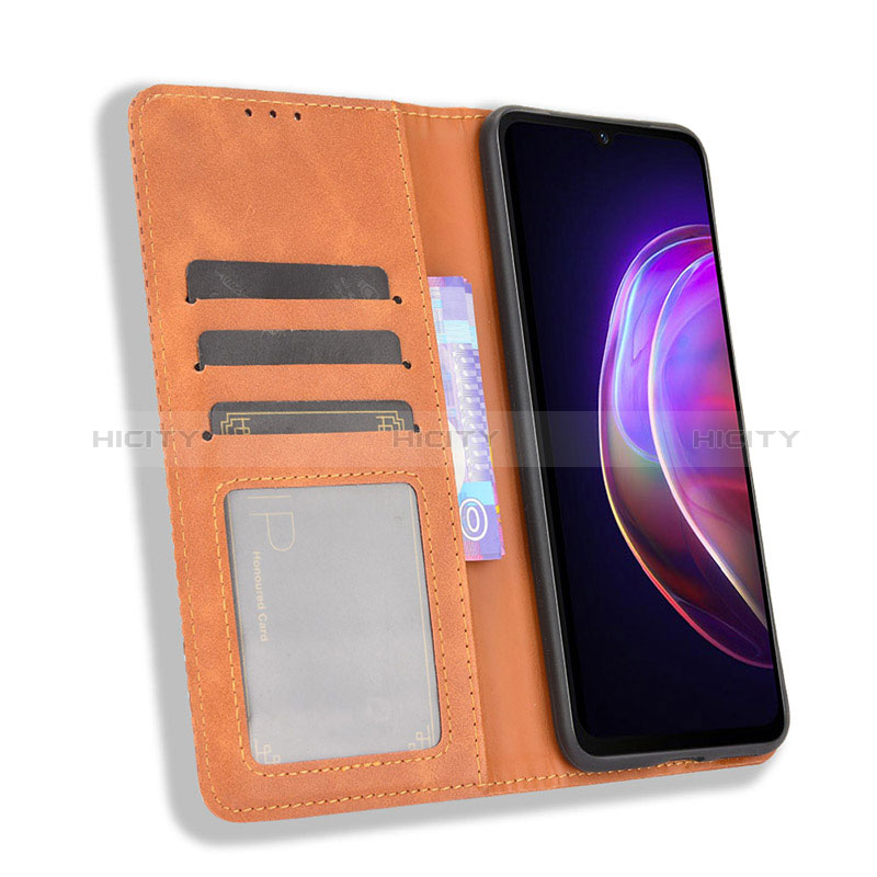 Funda de Cuero Cartera con Soporte Carcasa BY4 para Vivo V21 5G