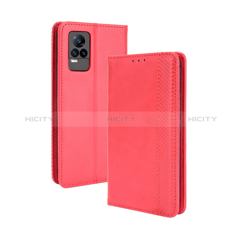 Funda de Cuero Cartera con Soporte Carcasa BY4 para Vivo V21e 4G