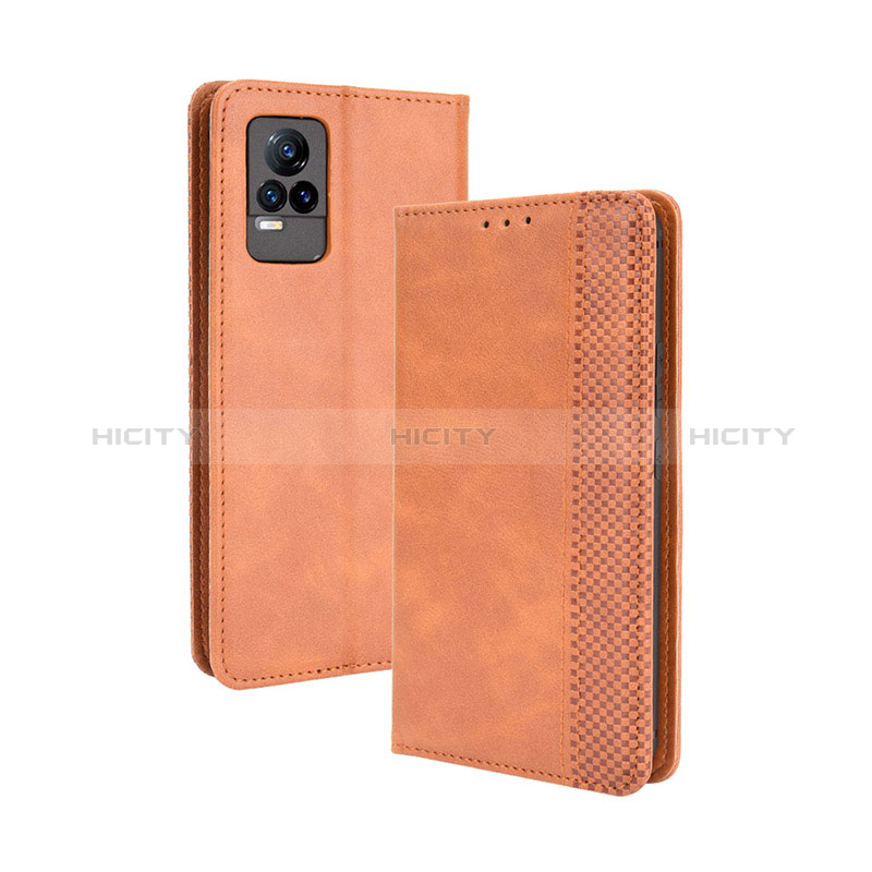 Funda de Cuero Cartera con Soporte Carcasa BY4 para Vivo V21e 4G