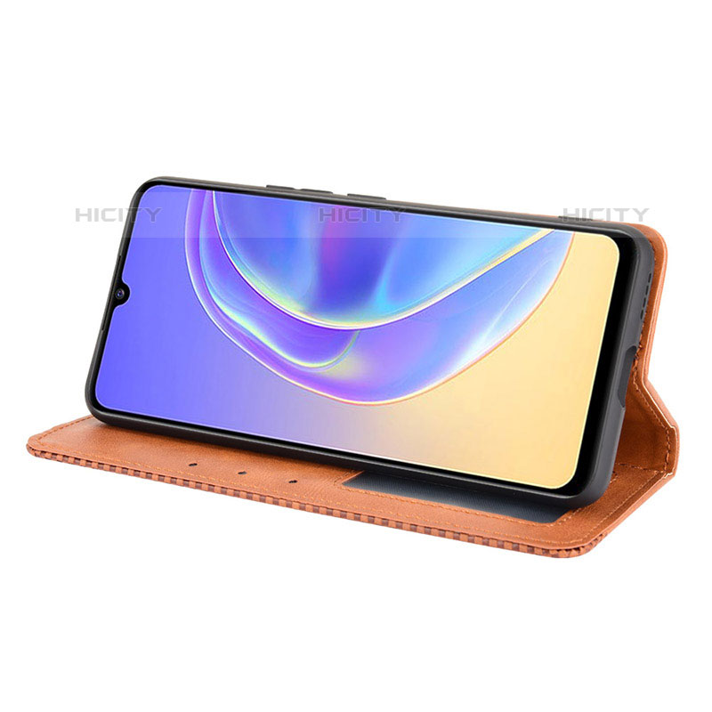 Funda de Cuero Cartera con Soporte Carcasa BY4 para Vivo V21e 5G