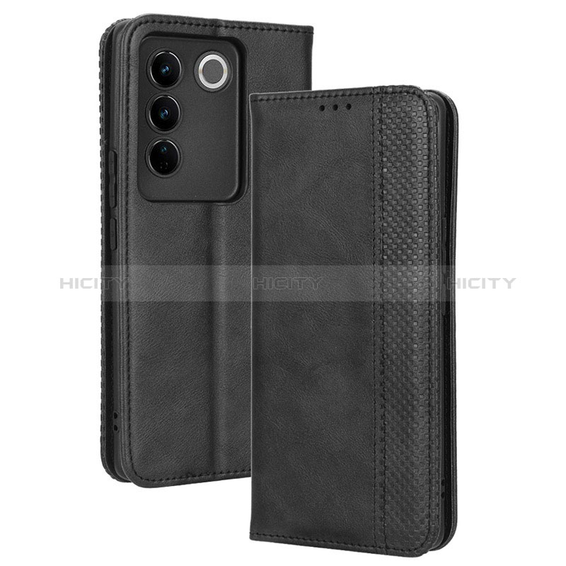 Funda de Cuero Cartera con Soporte Carcasa BY4 para Vivo V27 Pro 5G