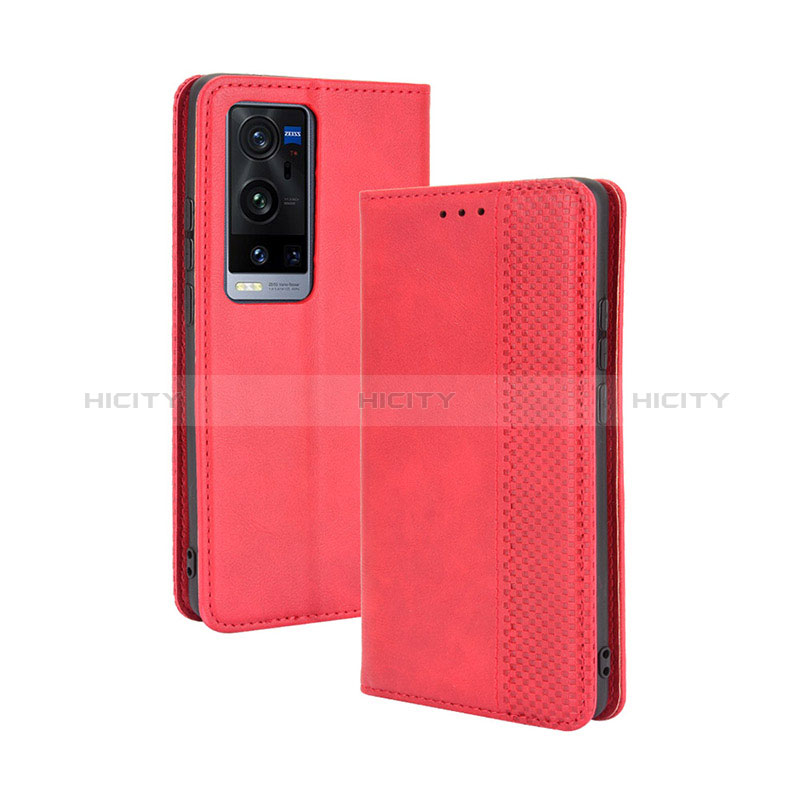 Funda de Cuero Cartera con Soporte Carcasa BY4 para Vivo X60 Pro+ Plus 5G