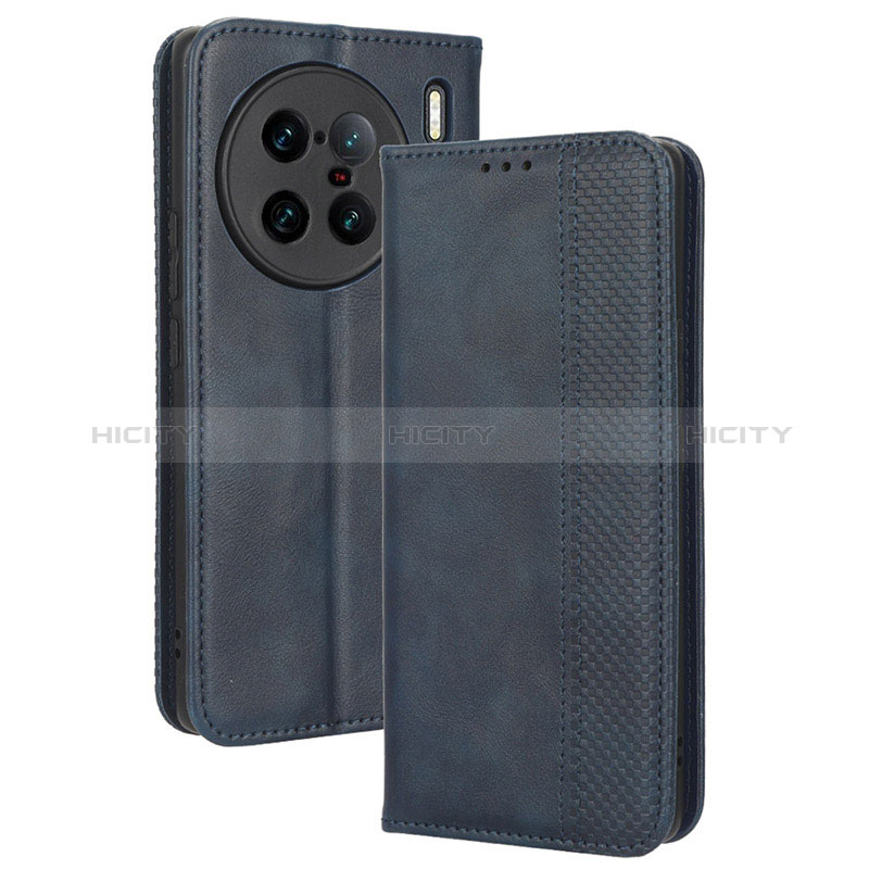 Funda de Cuero Cartera con Soporte Carcasa BY4 para Vivo X90 Pro+ Plus 5G