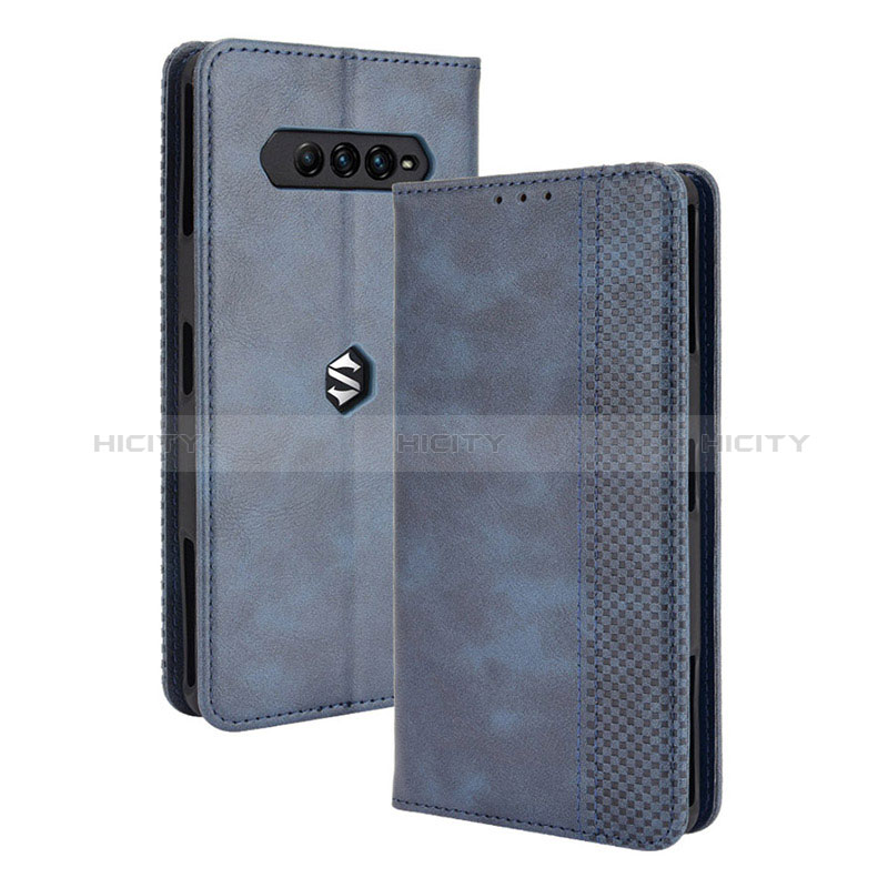 Funda de Cuero Cartera con Soporte Carcasa BY4 para Xiaomi Black Shark 4 5G Azul