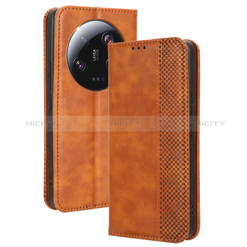 Funda de Cuero Cartera con Soporte Carcasa BY4 para Xiaomi Mi 13 Ultra 5G Marron