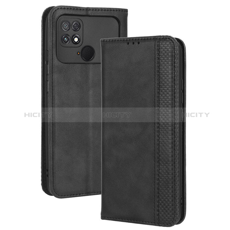 Funda de Cuero Cartera con Soporte Carcasa BY4 para Xiaomi Poco C40 Negro