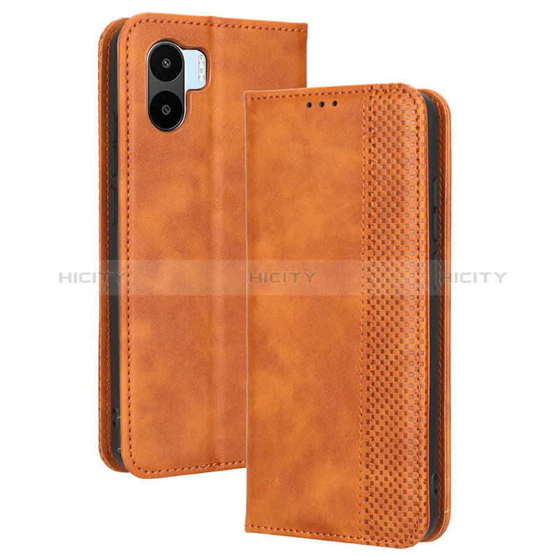 Funda de Cuero Cartera con Soporte Carcasa BY4 para Xiaomi Poco C51 Marron