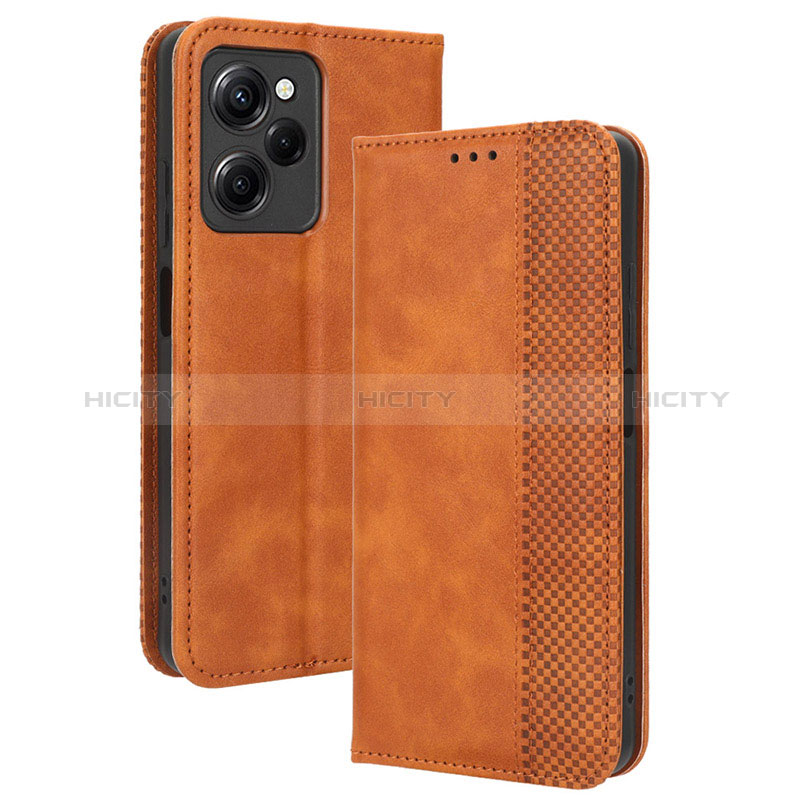 Funda de Cuero Cartera con Soporte Carcasa BY4 para Xiaomi Poco X5 Pro 5G