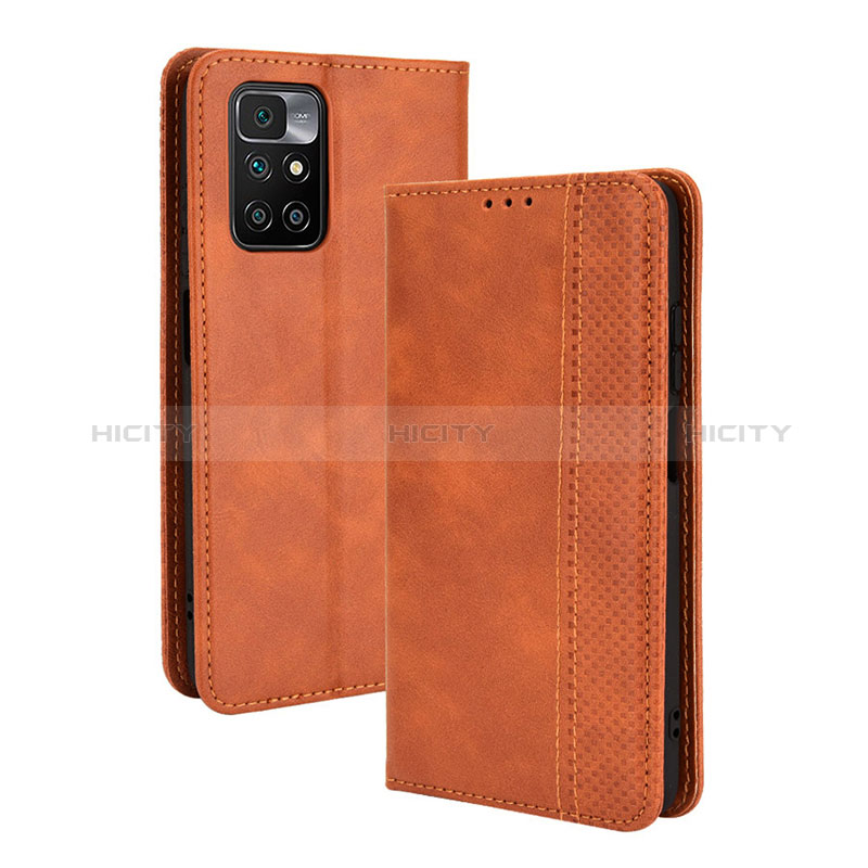 Funda de Cuero Cartera con Soporte Carcasa BY4 para Xiaomi Redmi 10 (2022)