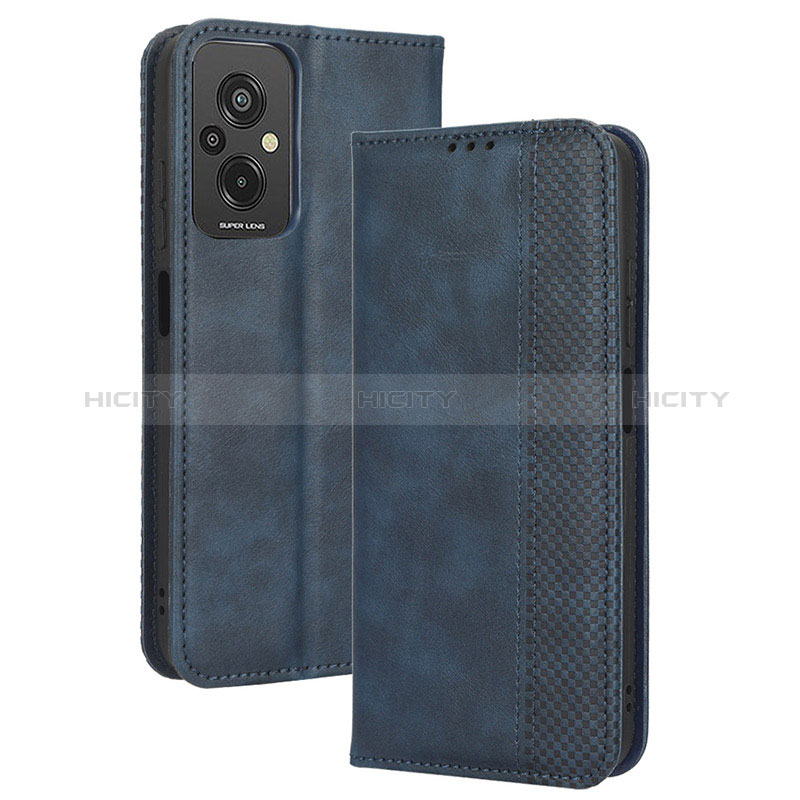 Funda de Cuero Cartera con Soporte Carcasa BY4 para Xiaomi Redmi 11 Prime 4G Azul