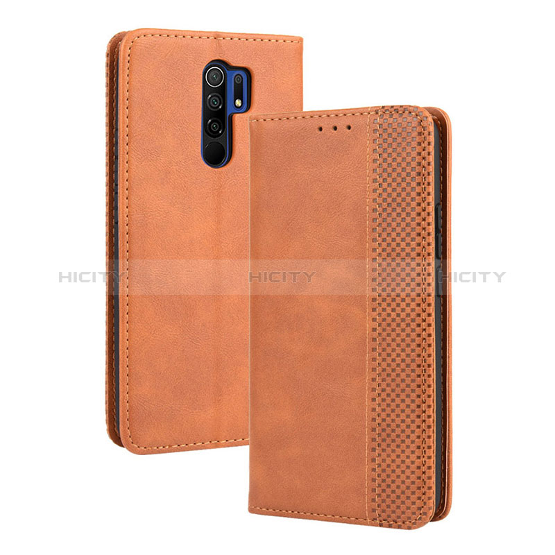 Funda de Cuero Cartera con Soporte Carcasa BY4 para Xiaomi Redmi 9