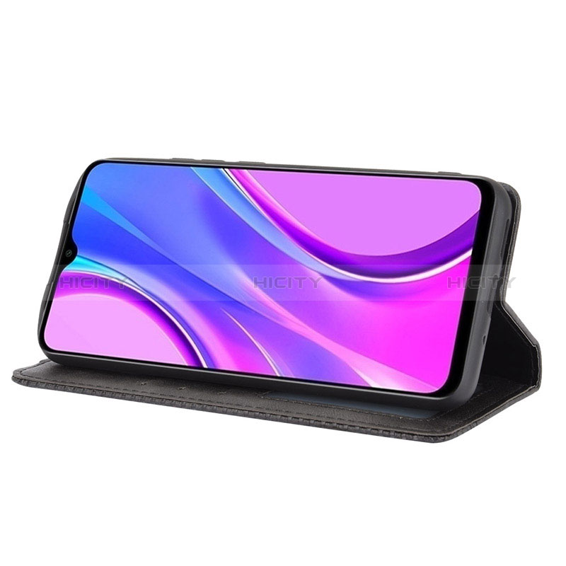 Funda de Cuero Cartera con Soporte Carcasa BY4 para Xiaomi Redmi 9 Activ