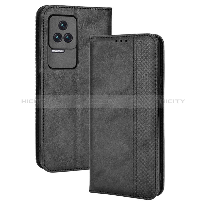 Funda de Cuero Cartera con Soporte Carcasa BY4 para Xiaomi Redmi K50 5G Negro