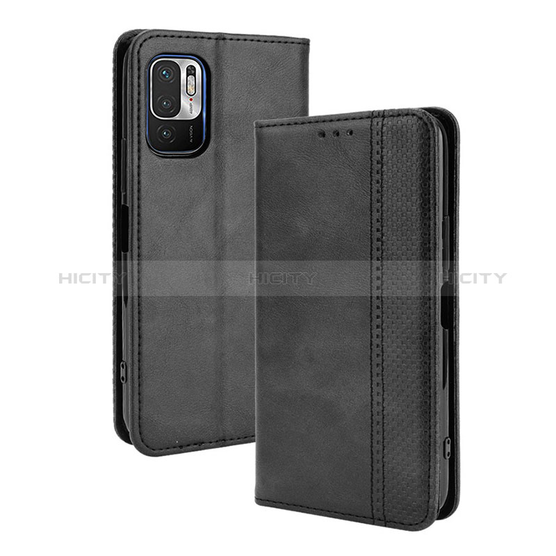 Funda de Cuero Cartera con Soporte Carcasa BY4 para Xiaomi Redmi Note 10 JE 5G Negro