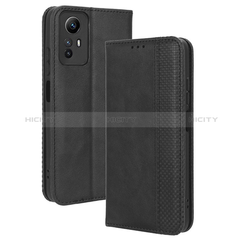 Funda de Cuero Cartera con Soporte Carcasa BY4 para Xiaomi Redmi Note 12S Negro