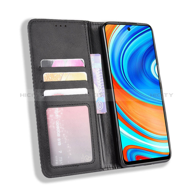 Funda de Cuero Cartera con Soporte Carcasa BY4 para Xiaomi Redmi Note 9 Pro