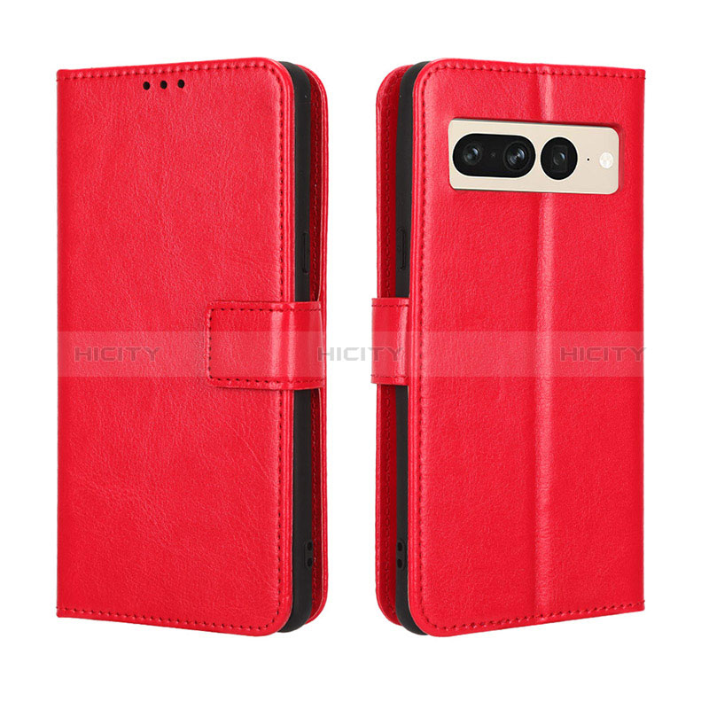 Funda de Cuero Cartera con Soporte Carcasa BY5 para Google Pixel 7 Pro 5G Rojo