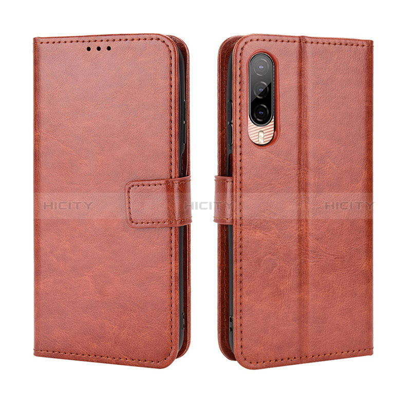 Funda de Cuero Cartera con Soporte Carcasa BY5 para HTC Desire 22 Pro 5G Marron