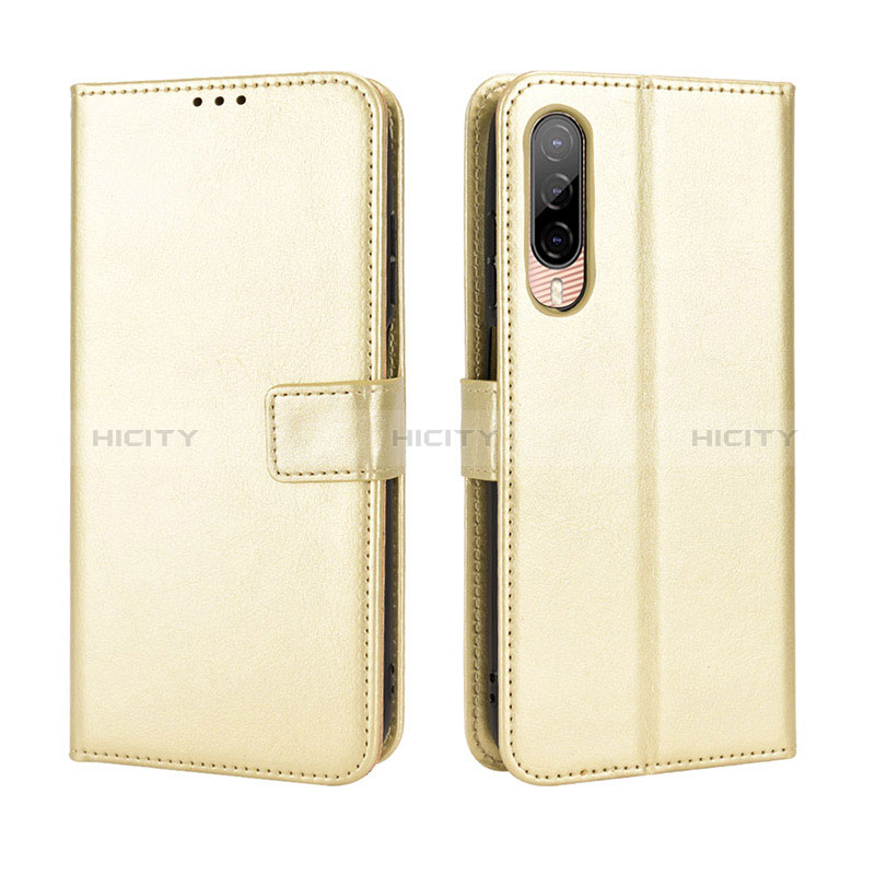 Funda de Cuero Cartera con Soporte Carcasa BY5 para HTC Desire 22 Pro 5G Oro