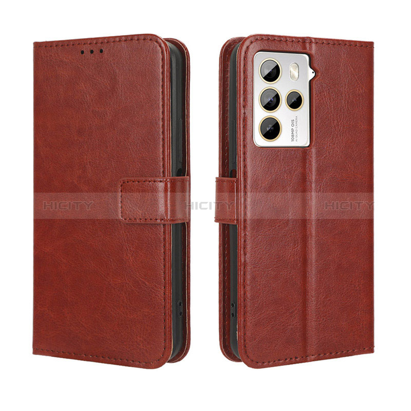 Funda de Cuero Cartera con Soporte Carcasa BY5 para HTC U23 5G Marron