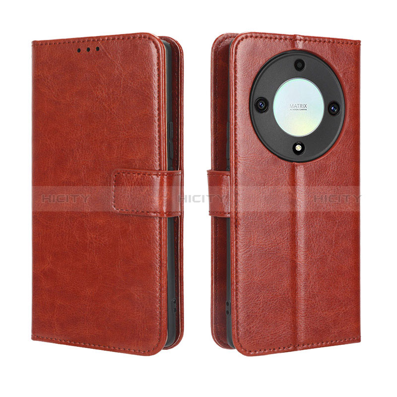 Funda de Cuero Cartera con Soporte Carcasa BY5 para Huawei Honor Magic5 Lite 5G Marron