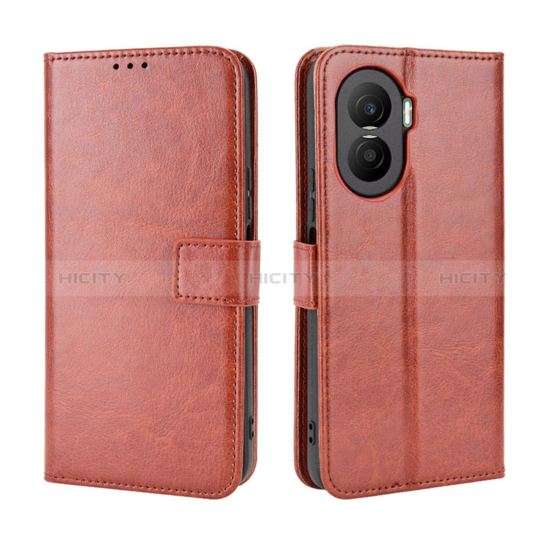 Funda de Cuero Cartera con Soporte Carcasa BY5 para Huawei Honor X40i 5G Marron