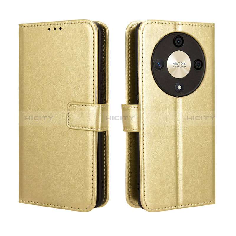 Funda de Cuero Cartera con Soporte Carcasa BY5 para Huawei Honor X9b 5G Oro