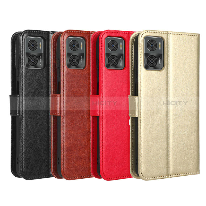 Funda de Cuero Cartera con Soporte Carcasa BY5 para Motorola Moto E22i