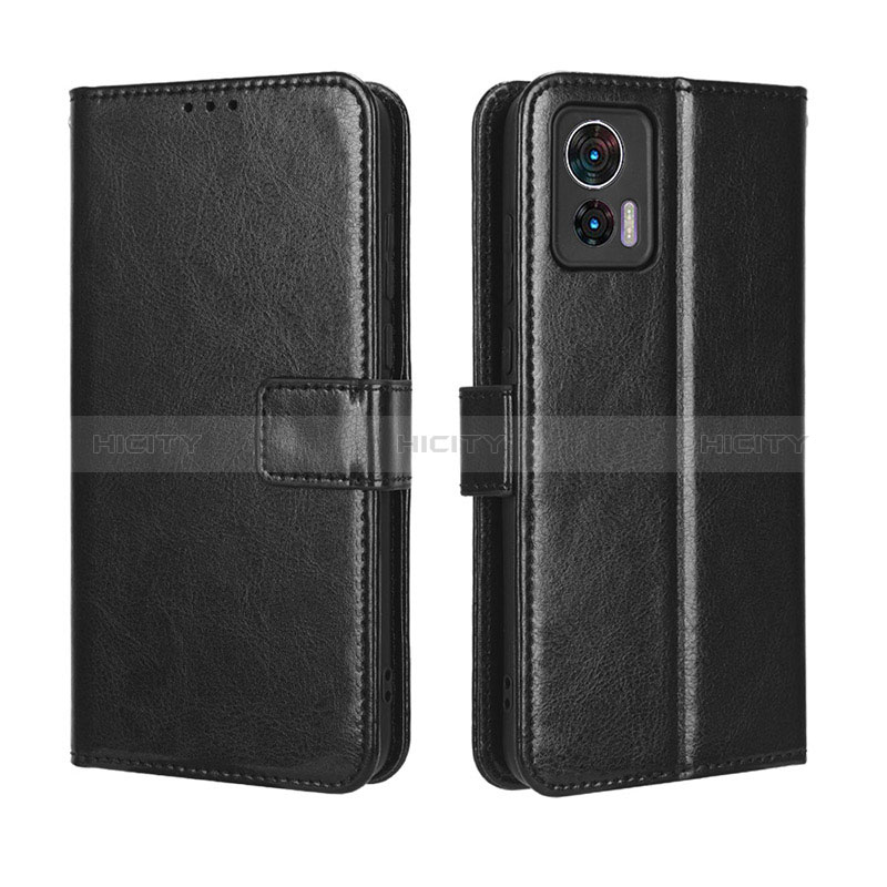 Funda de Cuero Cartera con Soporte Carcasa BY5 para Motorola Moto Edge 30 Lite 5G Negro