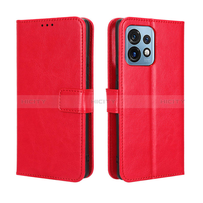 Funda de Cuero Cartera con Soporte Carcasa BY5 para Motorola Moto Edge Plus (2023) 5G Rojo