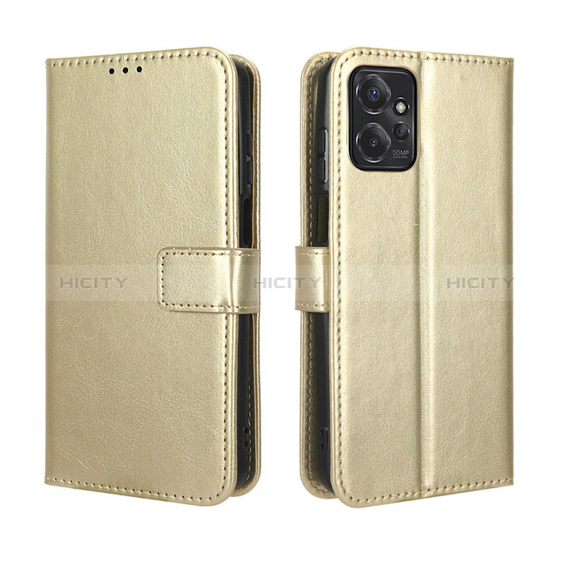 Funda de Cuero Cartera con Soporte Carcasa BY5 para Motorola Moto G Power 5G (2023) Oro