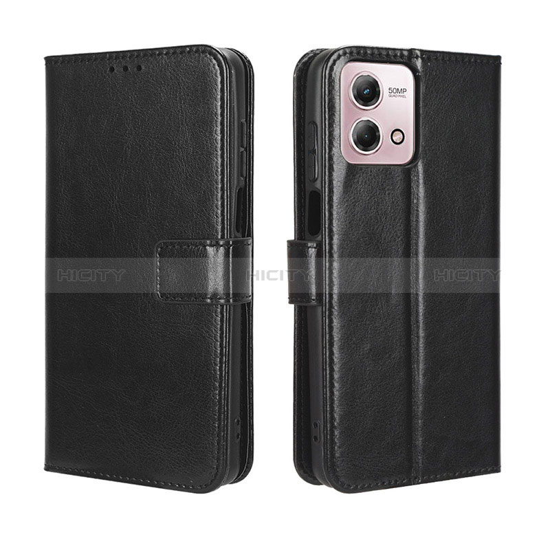 Funda de Cuero Cartera con Soporte Carcasa BY5 para Motorola Moto G Stylus (2023) 4G Negro