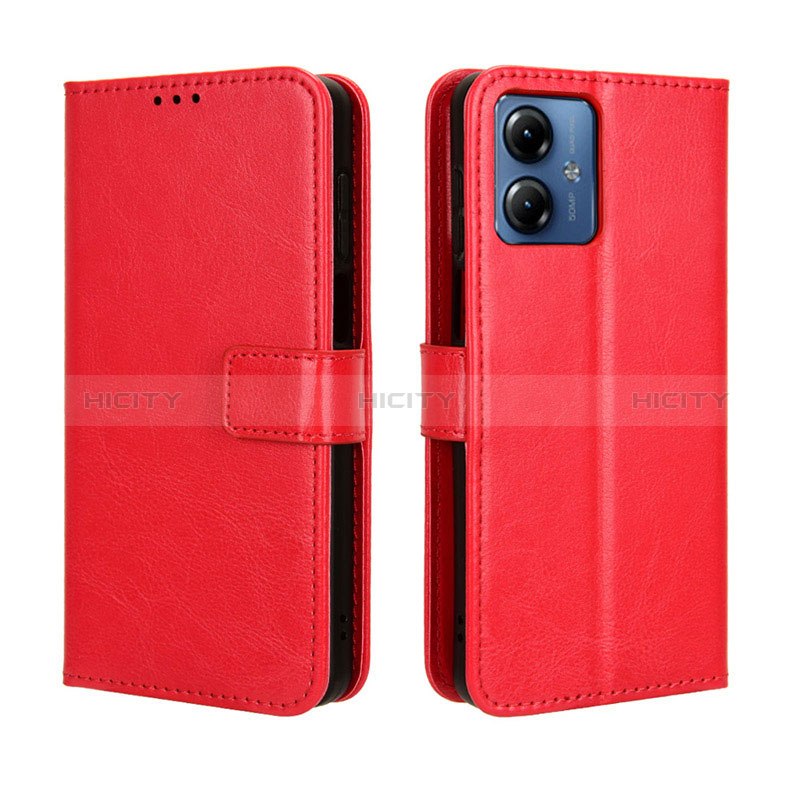 Funda de Cuero Cartera con Soporte Carcasa BY5 para Motorola Moto G14