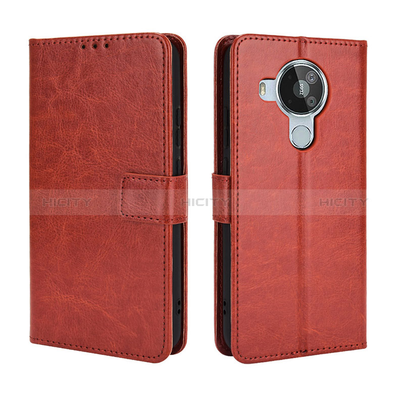 Funda de Cuero Cartera con Soporte Carcasa BY5 para Nokia 7.3 Marron