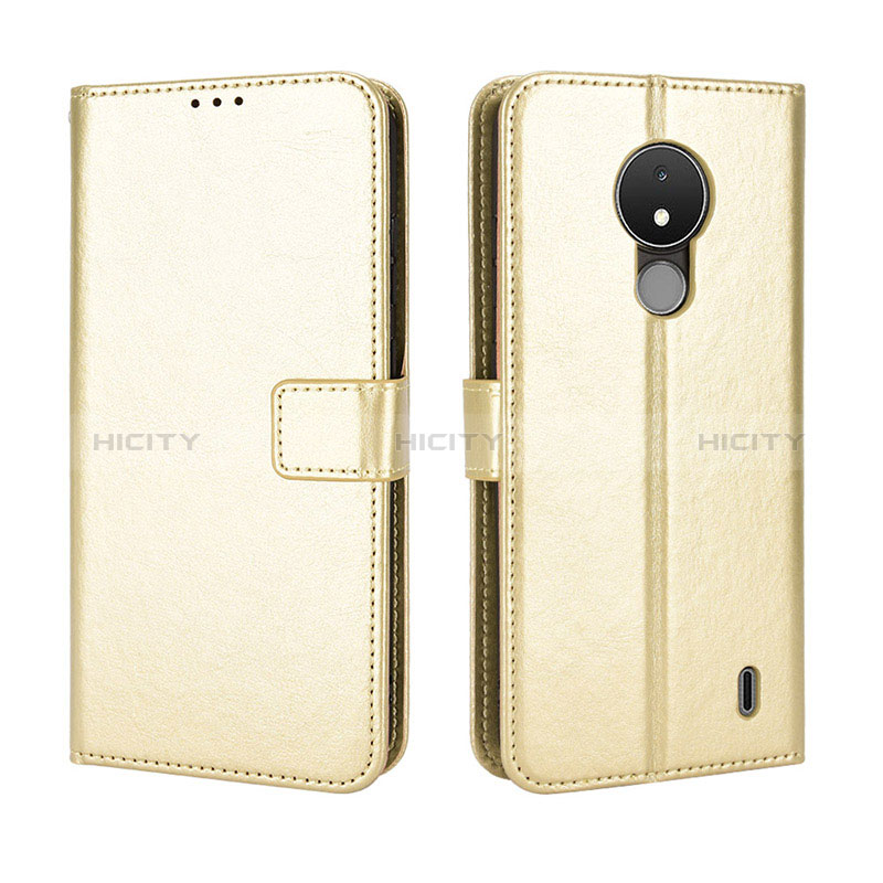 Funda de Cuero Cartera con Soporte Carcasa BY5 para Nokia C21 Oro