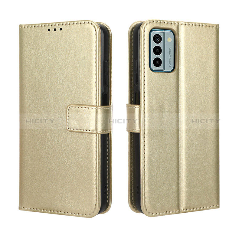 Funda de Cuero Cartera con Soporte Carcasa BY5 para Nokia G22 Oro