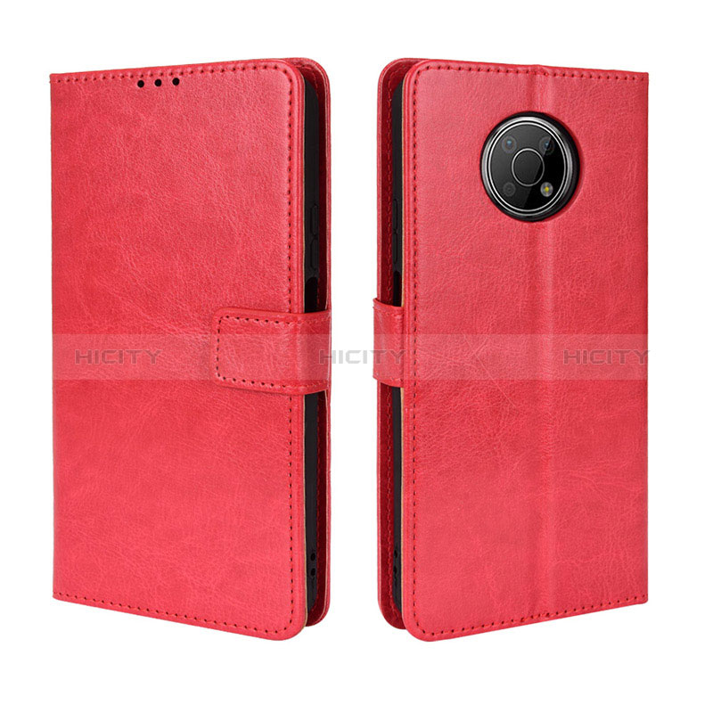 Funda de Cuero Cartera con Soporte Carcasa BY5 para Nokia G300 5G Rojo