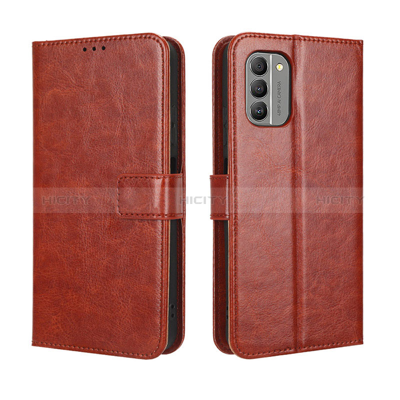 Funda de Cuero Cartera con Soporte Carcasa BY5 para Nokia G400 5G Marron