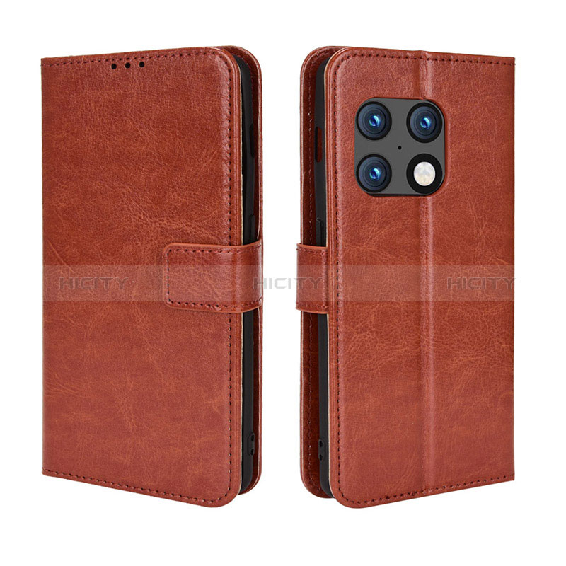 Funda de Cuero Cartera con Soporte Carcasa BY5 para OnePlus 10 Pro 5G Marron