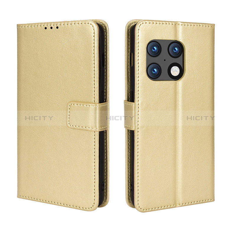 Funda de Cuero Cartera con Soporte Carcasa BY5 para OnePlus 10 Pro 5G Oro