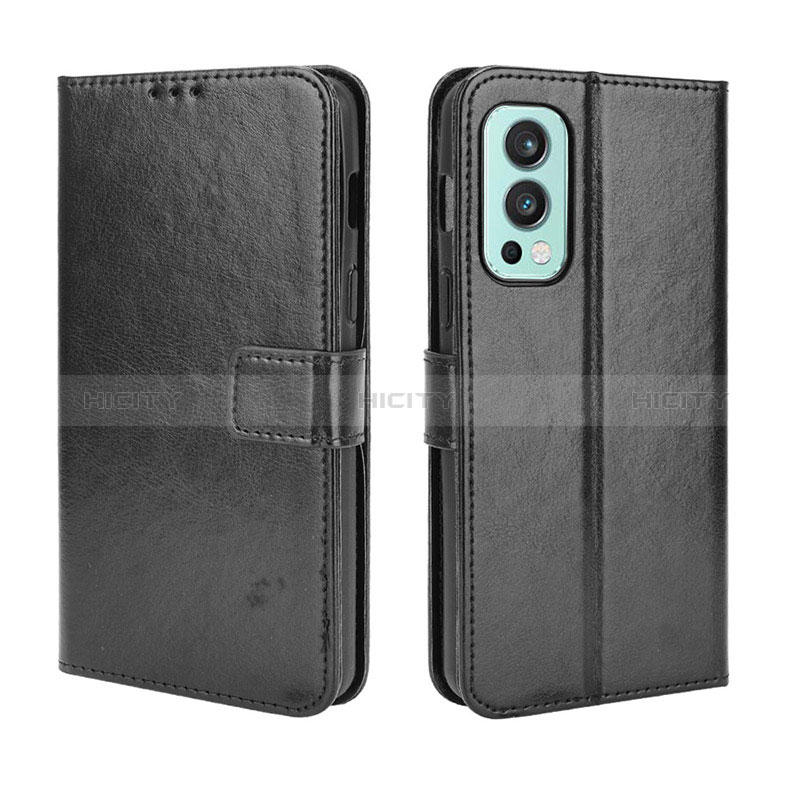 Funda de Cuero Cartera con Soporte Carcasa BY5 para OnePlus Nord 2 5G Negro