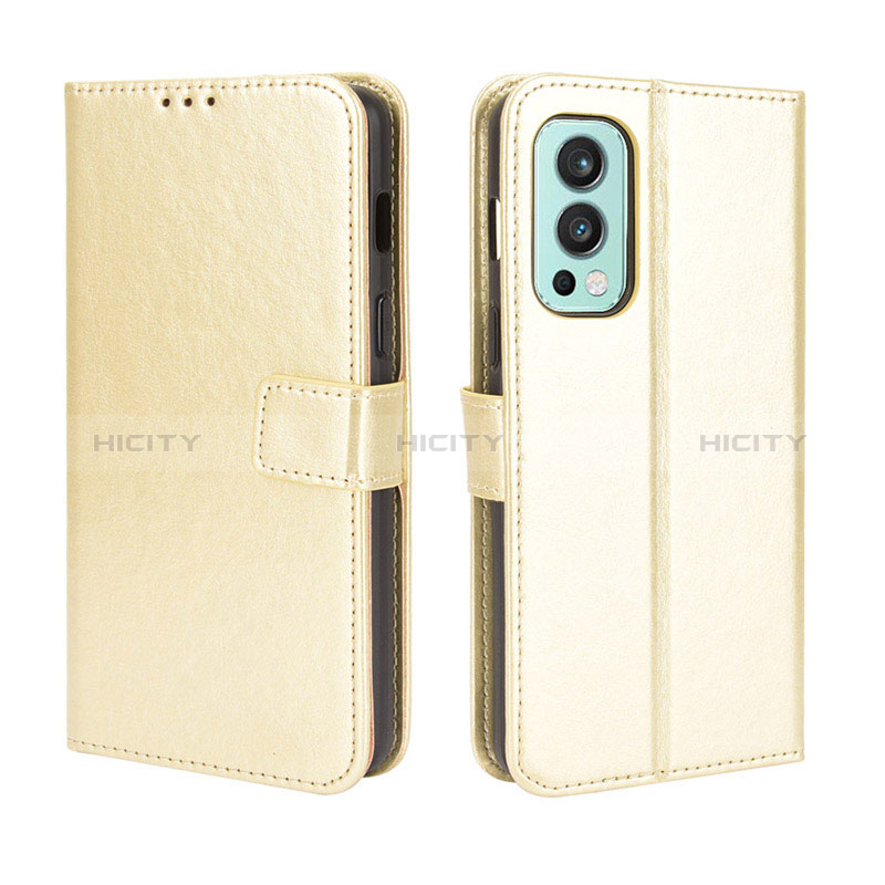 Funda de Cuero Cartera con Soporte Carcasa BY5 para OnePlus Nord 2 5G Oro